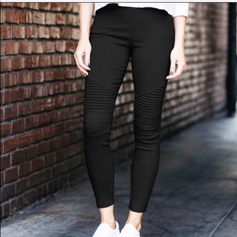 New Black Moto Pants